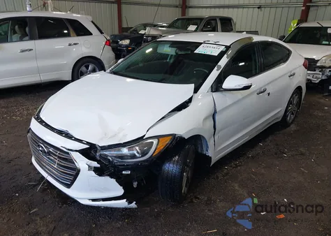 2017 Hyundai Elantra Limited z USA, uszkodzony, nr VIN 5NPD84LF1HH129350